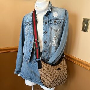 Gucci GG Canvas Web Half Moon Crossbody 🌸
